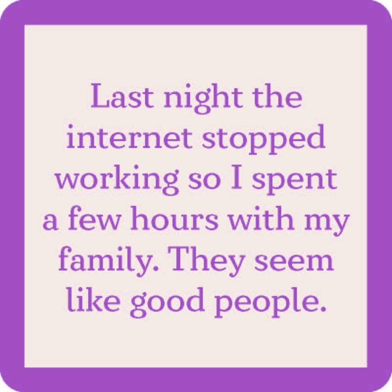 COASTER Internet Stopped | Funny Party Gift | Home Bar Decor