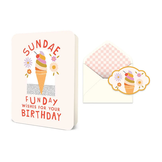 Sundae Funday Birthday Deluxe Greeting Cards