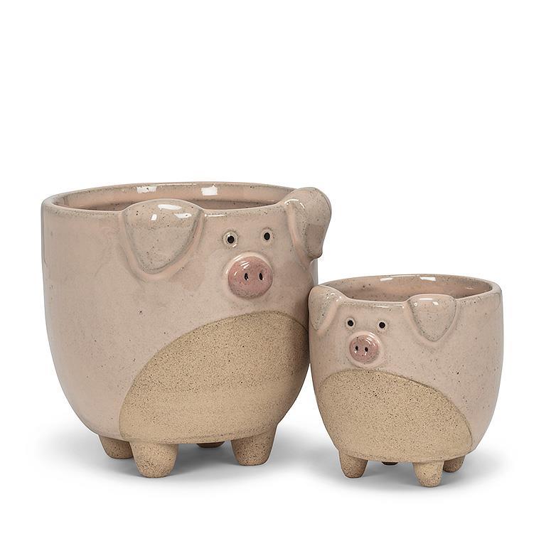 Large Pig on Legs Planter