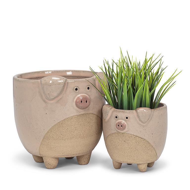 Large Pig on Legs Planter