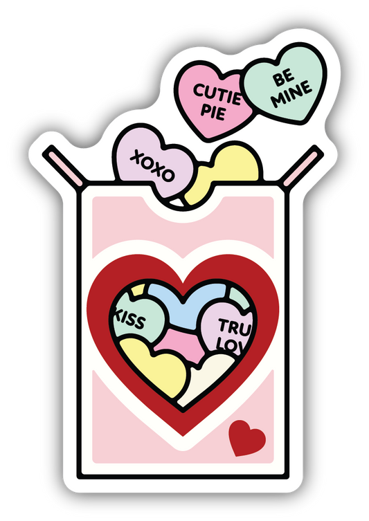 Conversation Hearts Sticker