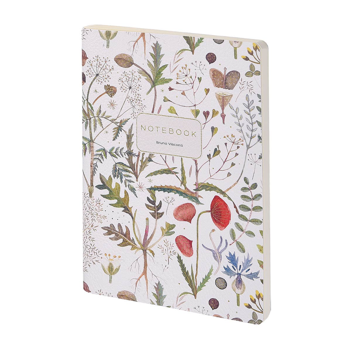 Vegan Leather A5 Notebook | Greens and Flowers 