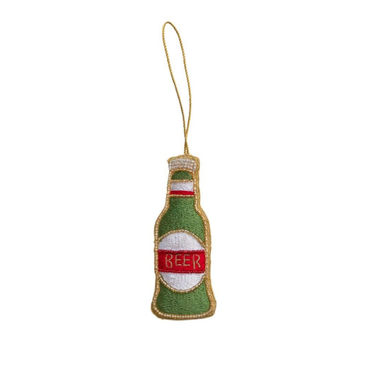 Fabric Beer Bottle Ornament