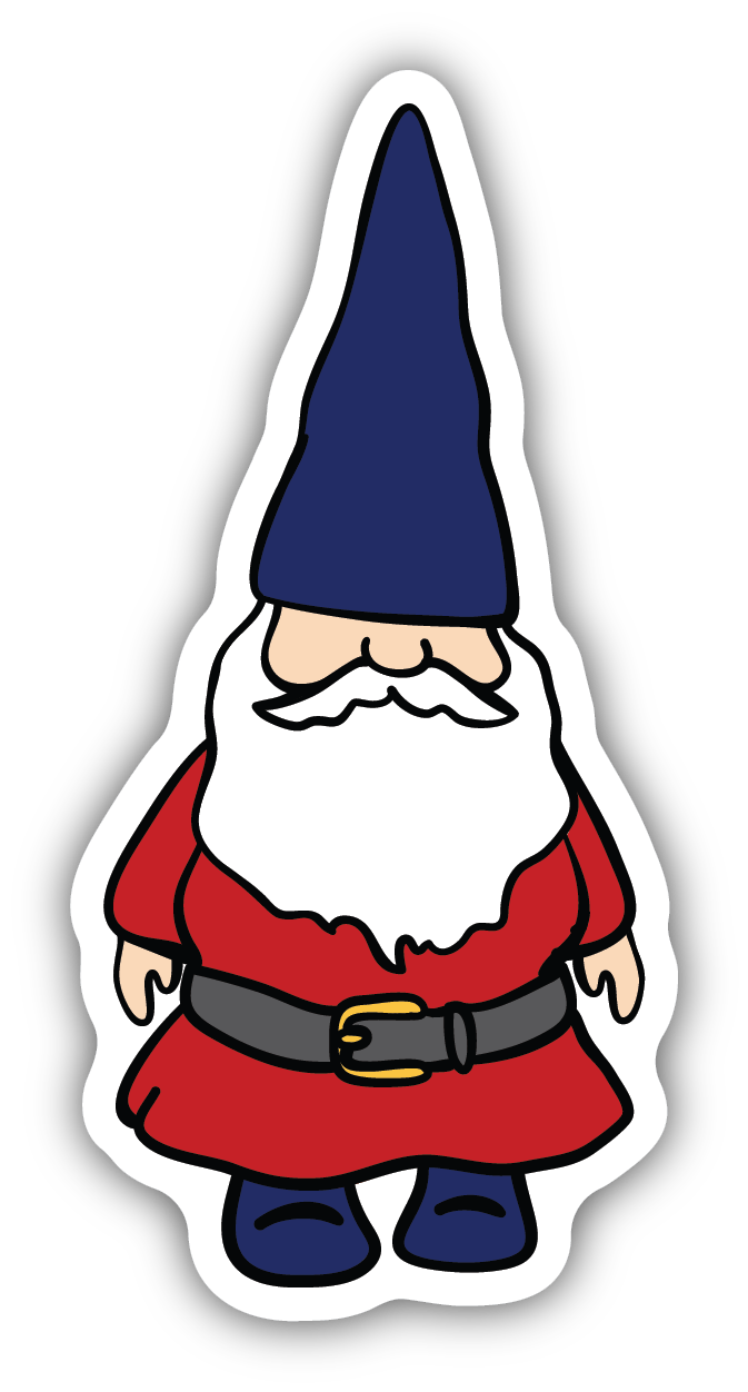 Red And Blue Gnome Sticker