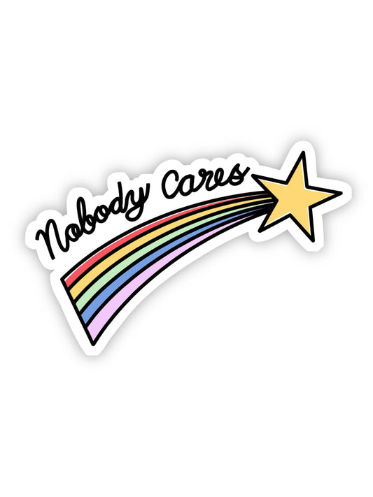 Nobody Cares Shooting Star Sticker