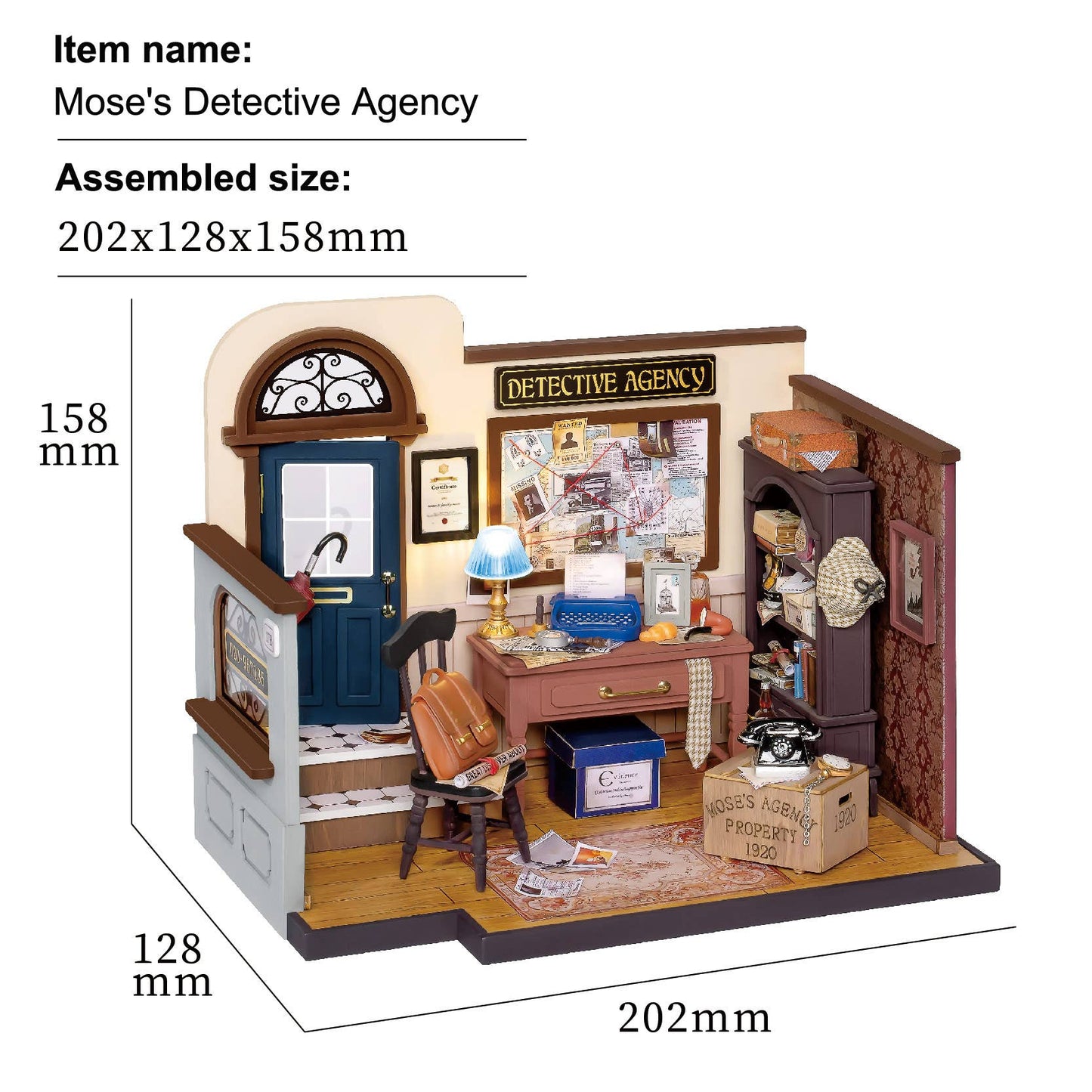 DIY Miniature Model Kit: Mose's Detective Agency
