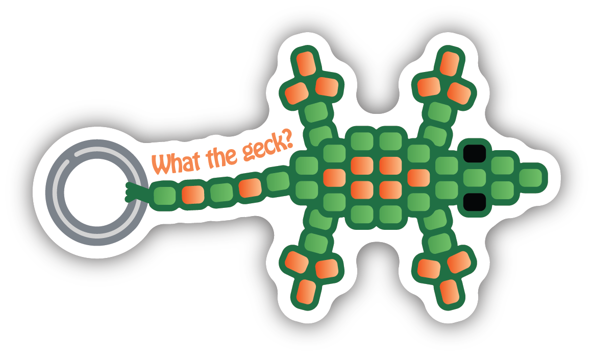 What The Geck Bead Lizard Sticker