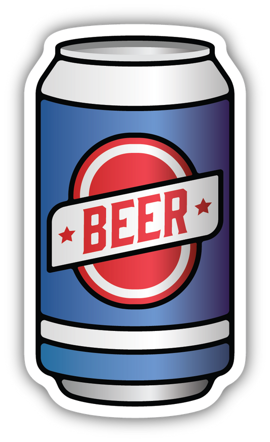 Beer Can Sticker
