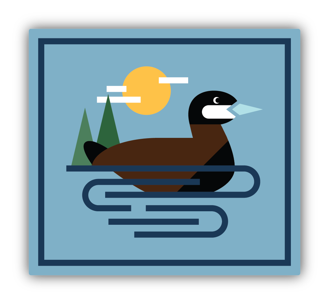 Ruddy Duck Geometric Sticker