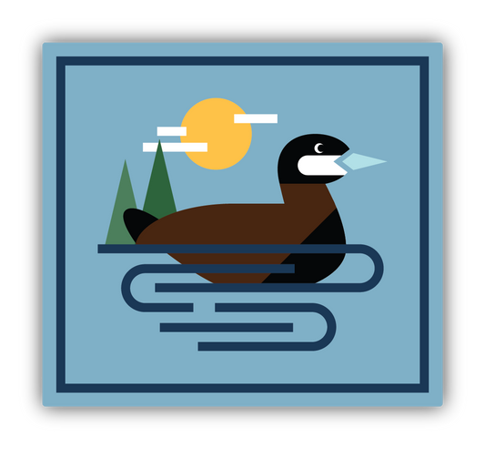 Ruddy Duck Geometric Sticker