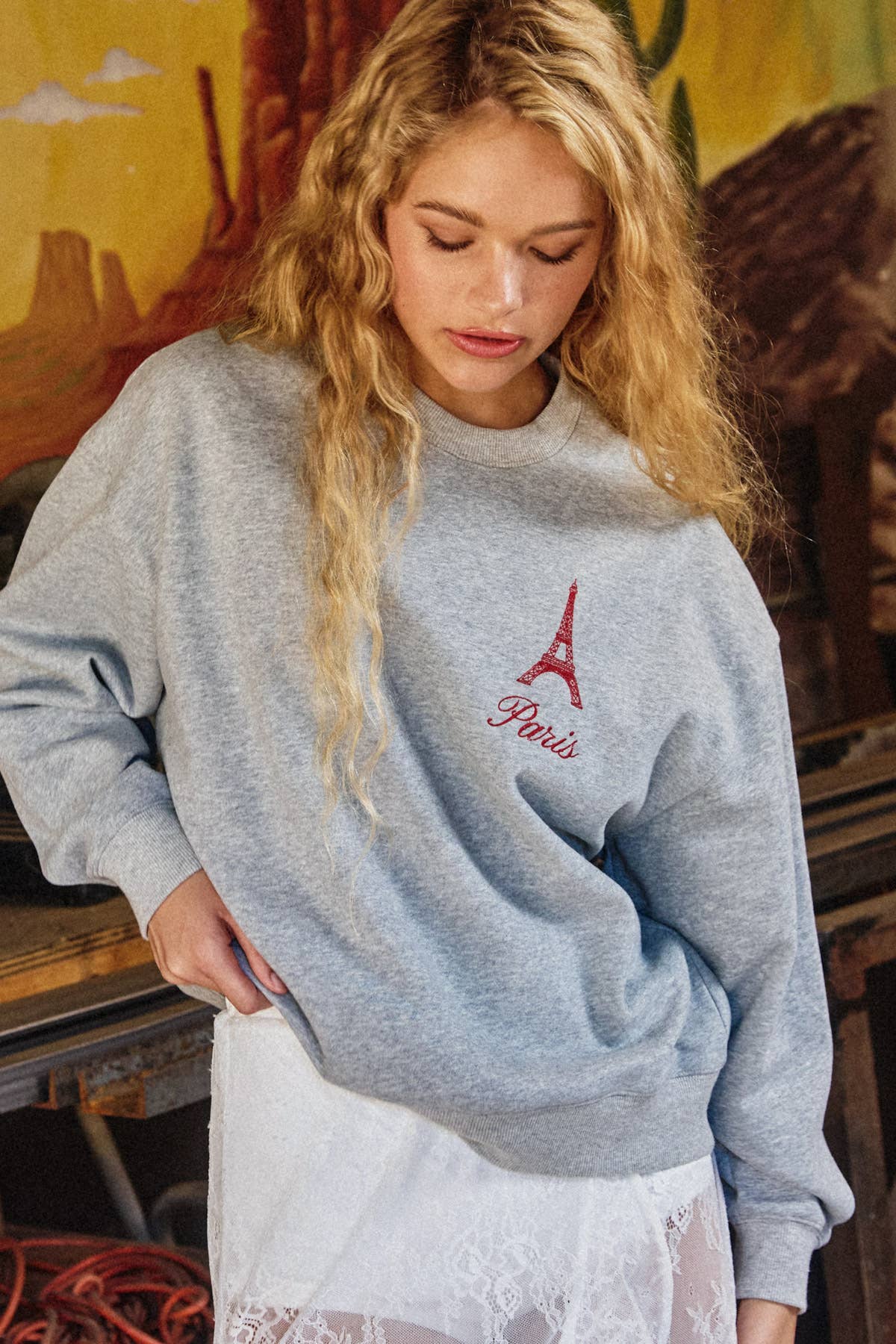 Paris France Relaxed Sweatshirt