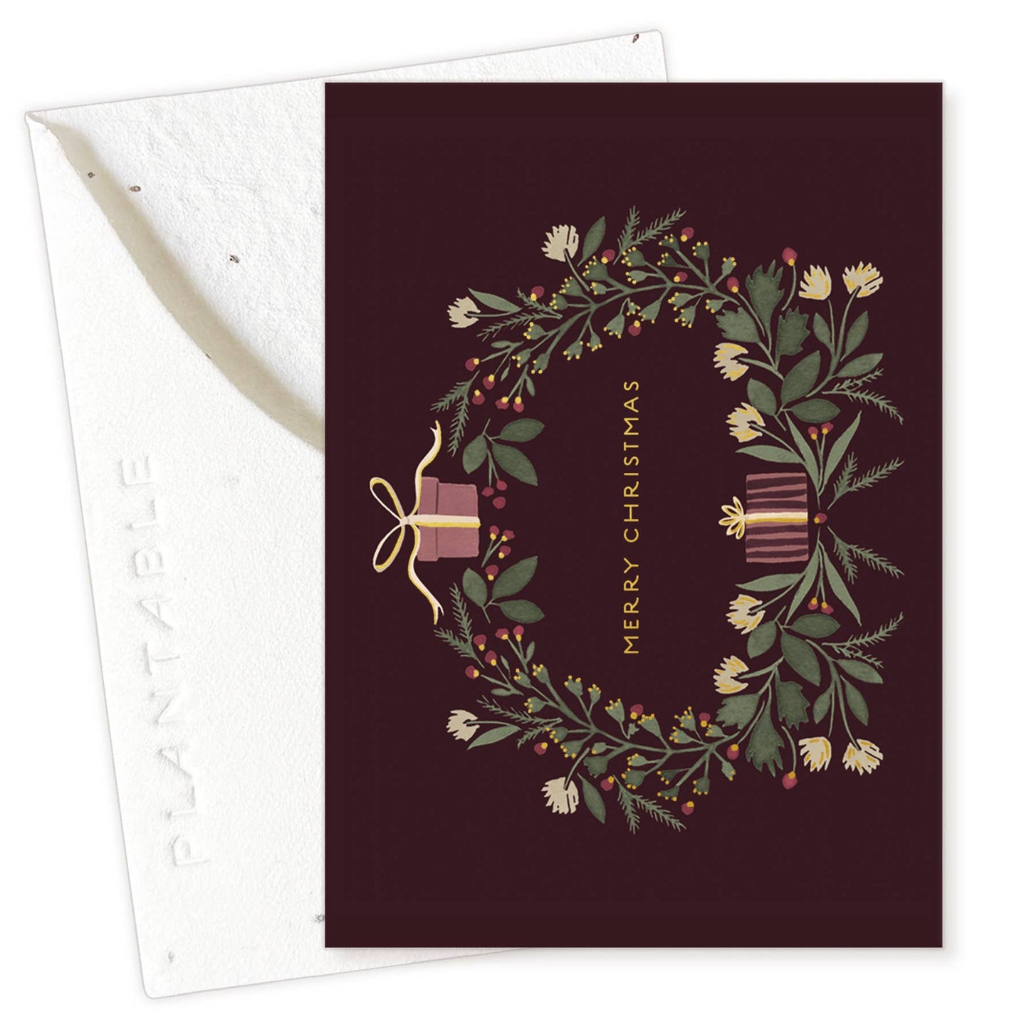 Christmas Wreath - Holiday Mini Card