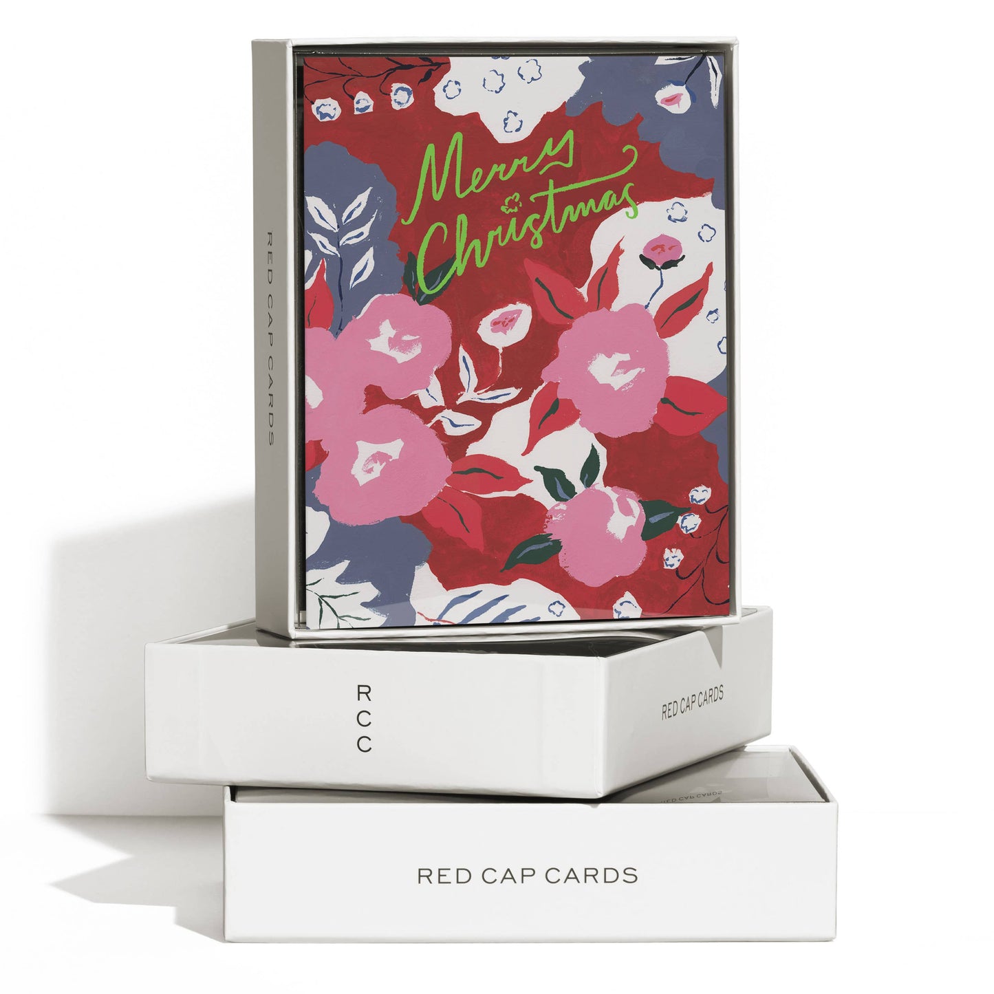 Ruby Red Flower Christmas greeting card: Singles