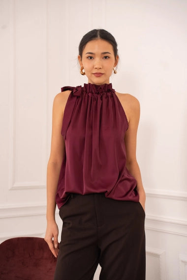 Elisabeth Top - Dark Burgundy