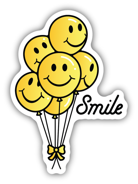 Smiley Face Balloons Sticker