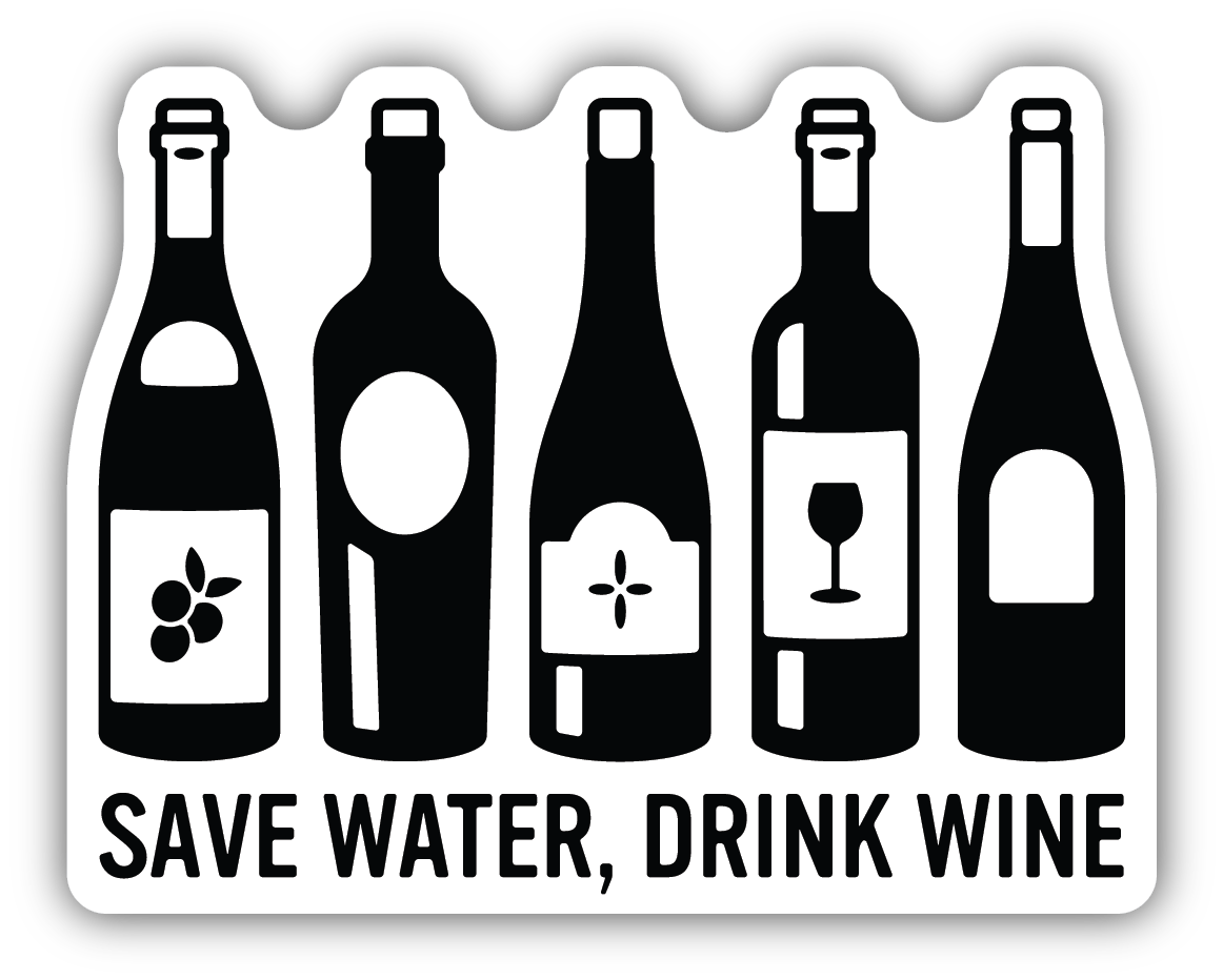 Save Water Drink Wine Sticker