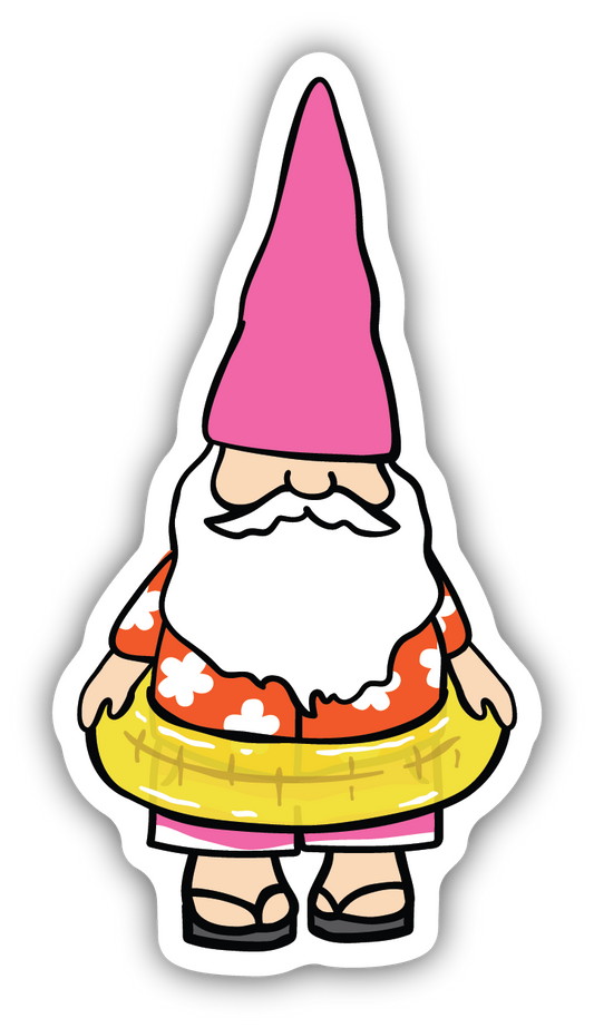 Gnome With An Intertube Sticker