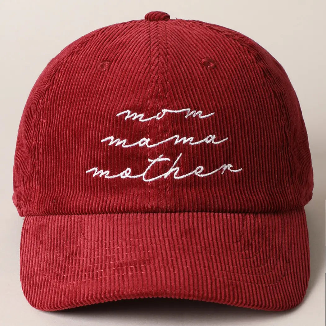 Mom Mama Mother Embroidered Baseball Cap