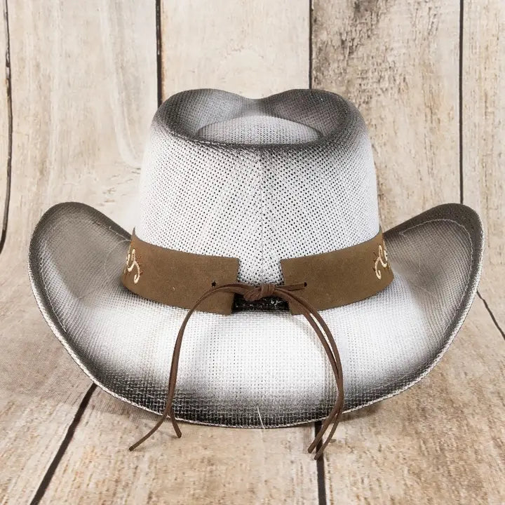 Western Concho Flower Embroidered Cowboy Hat