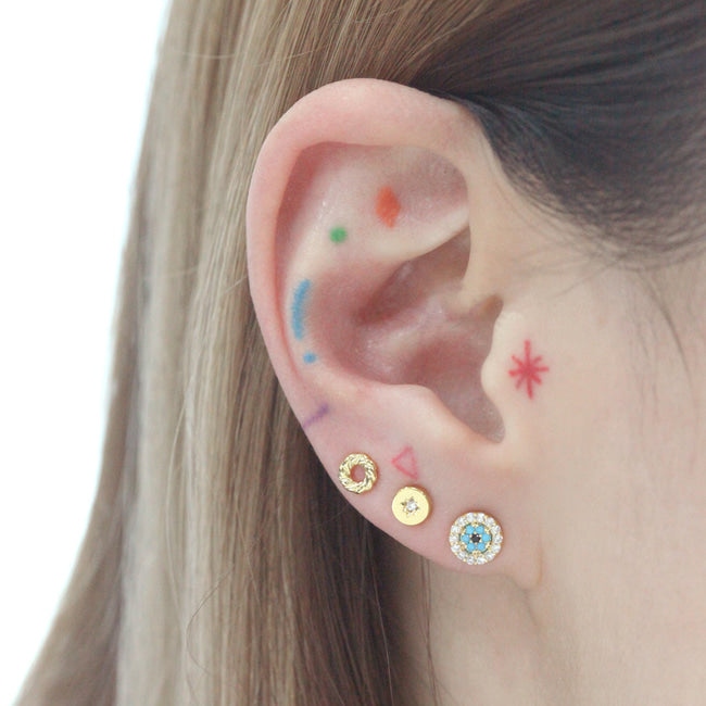 SP-31 Tiny Star Screw Back Earring