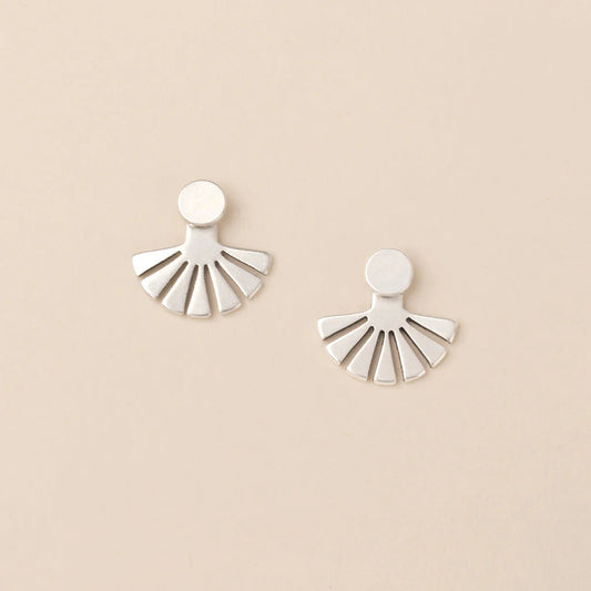 Sunburst Ear Jacket Sterling Silver - Refined Earring Collection