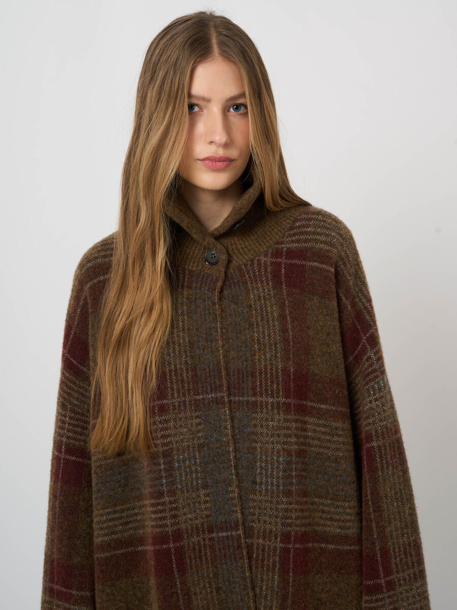 Wool-Alpaca Jacquard Jacket Cardigan