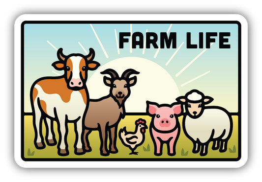 Farm Life Animals Sticker