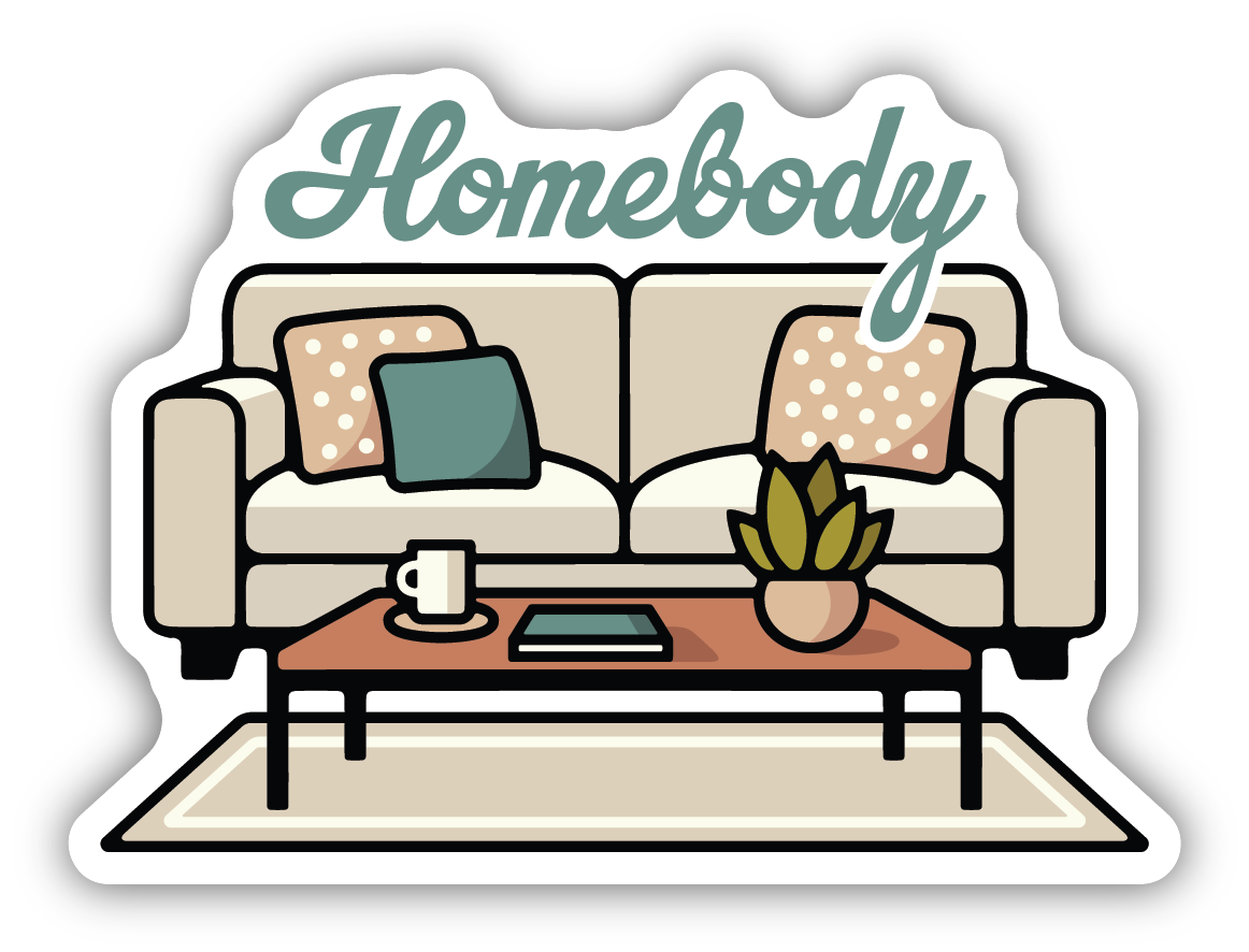 Homebody Couch Sticker