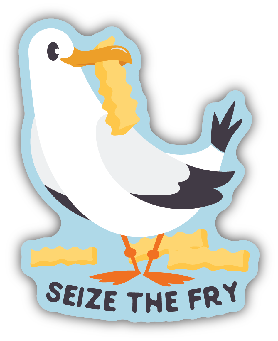 Seize The Fry Seagull Sticker