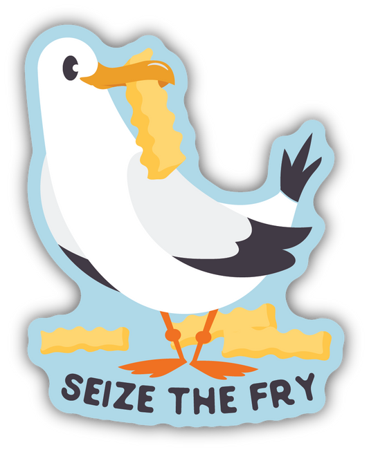 Seize The Fry Seagull Sticker