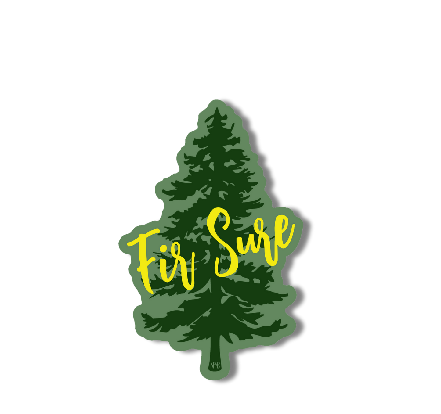 Fir Sure Pine Tree Vinyl Sticker