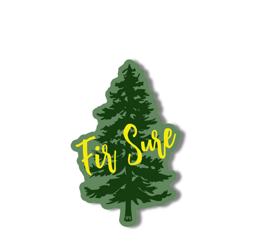Fir Sure Pine Tree Vinyl Sticker