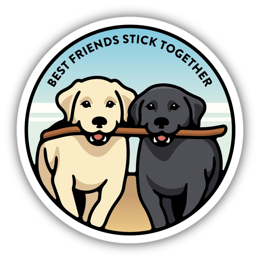 Best Friends Stick Together Labradors Sticker