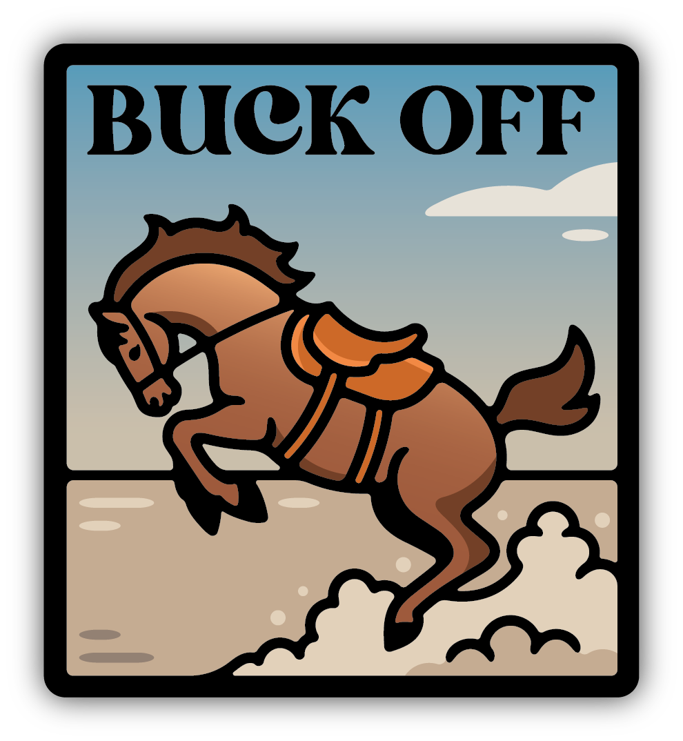 Buck Off Bronco Sticker