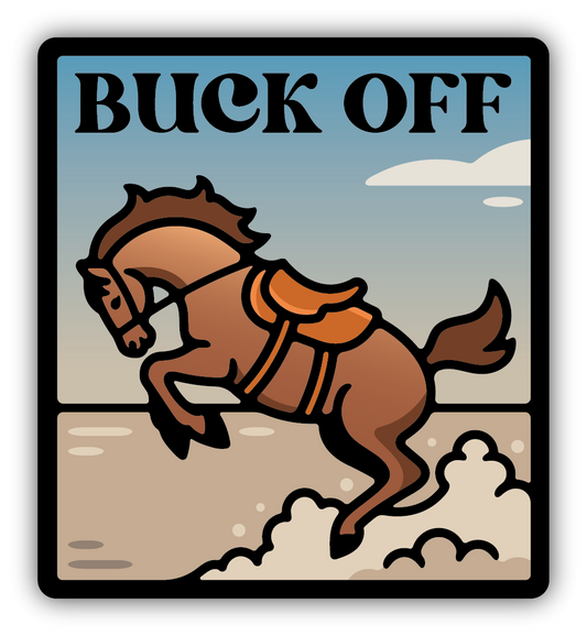 Buck Off Bronco Sticker