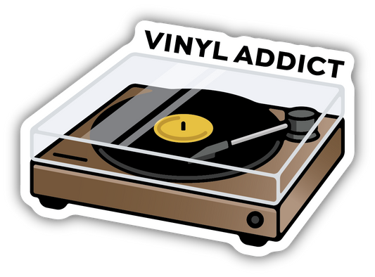 Vinyl Addict Record Player Sticker