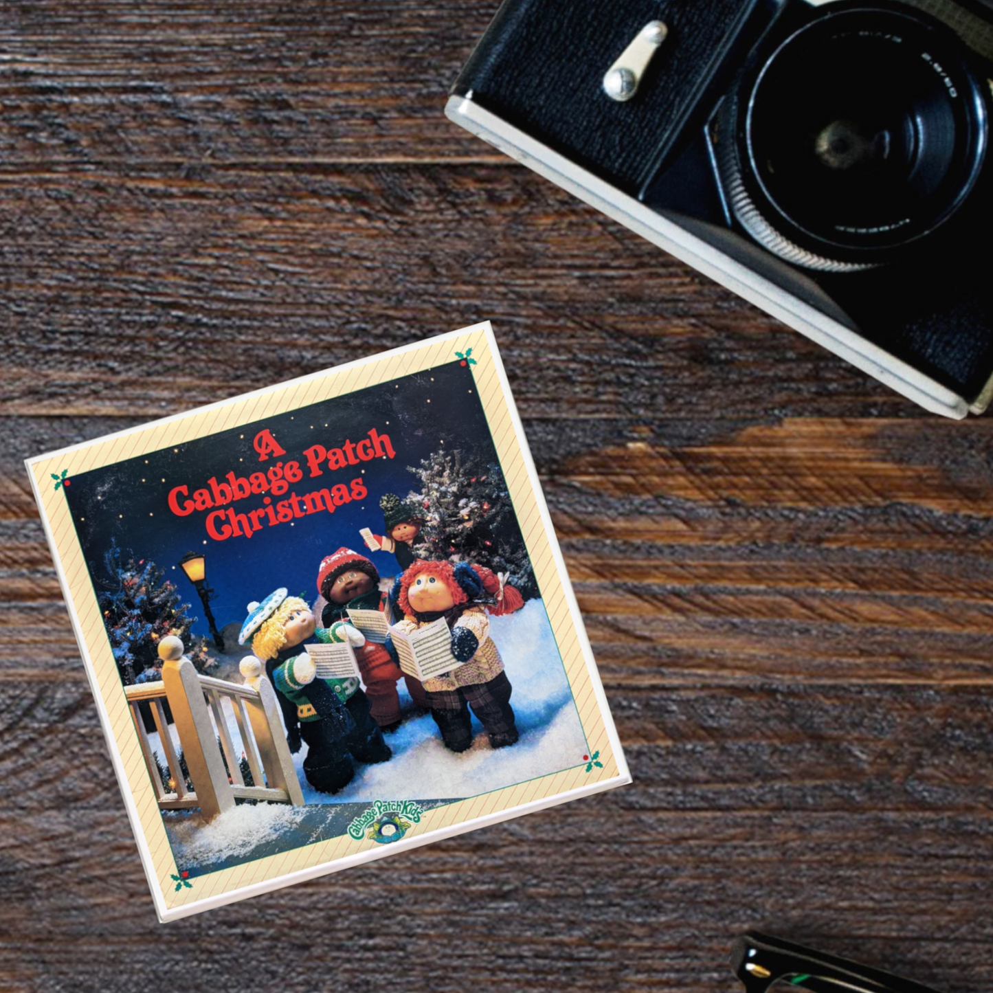 A Cabbage Patch Christmas Holiday Album Coaster