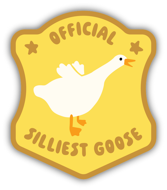 Official Silliest Goose Badge Sticker