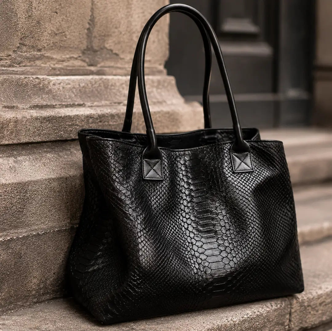 Lola – Italian Python-Embossed Leather Bag