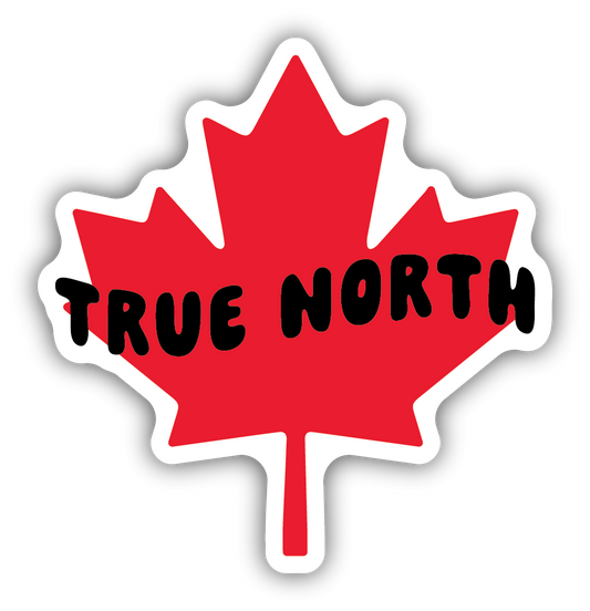 True North Maple Leaf Sticker