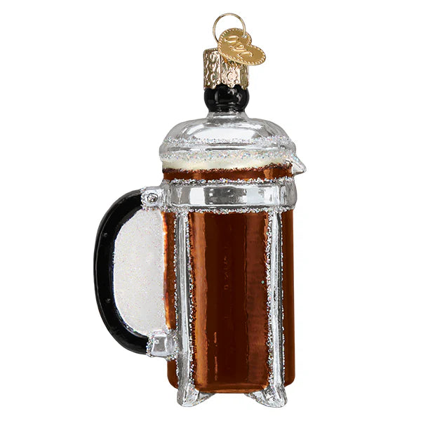 French Coffee Press Ornament