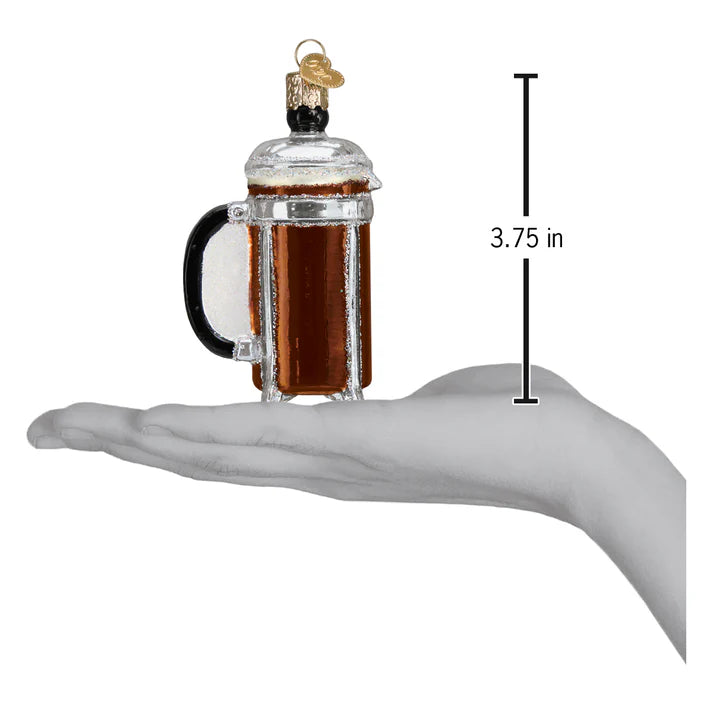 French Coffee Press Ornament