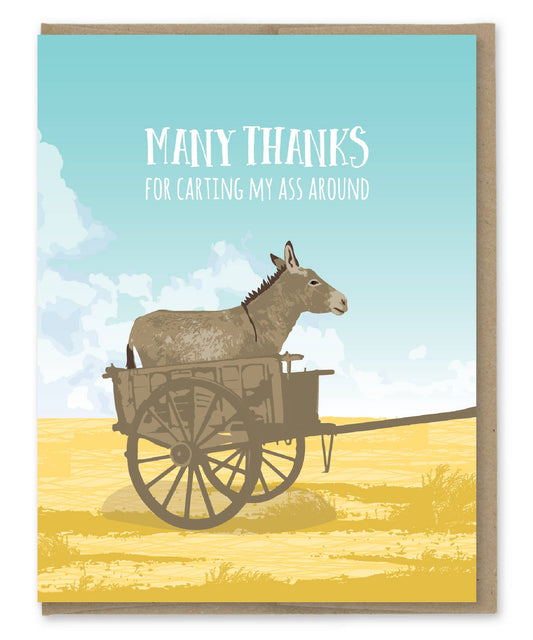 Carting My Ass Thank You Card