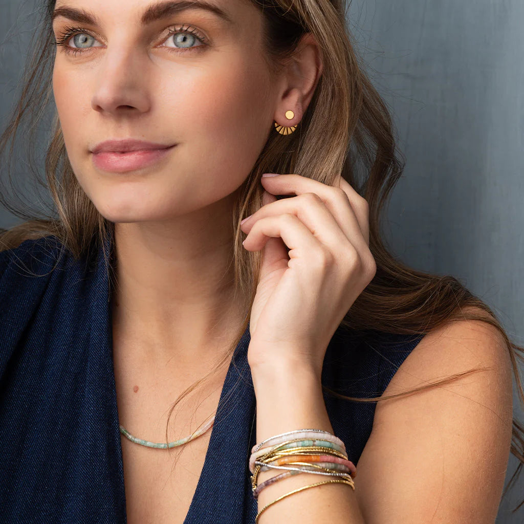 Sunburst Ear Jacket Sterling Silver - Refined Earring Collection