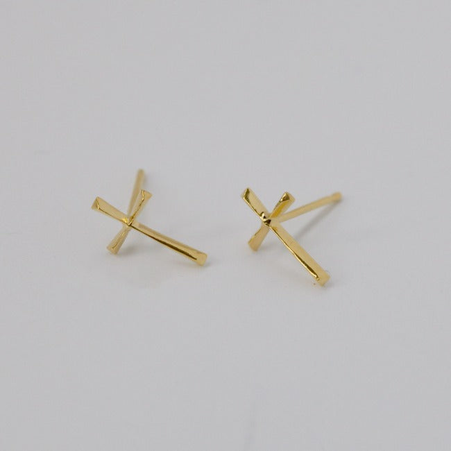 Dainty Cross Stud Earring