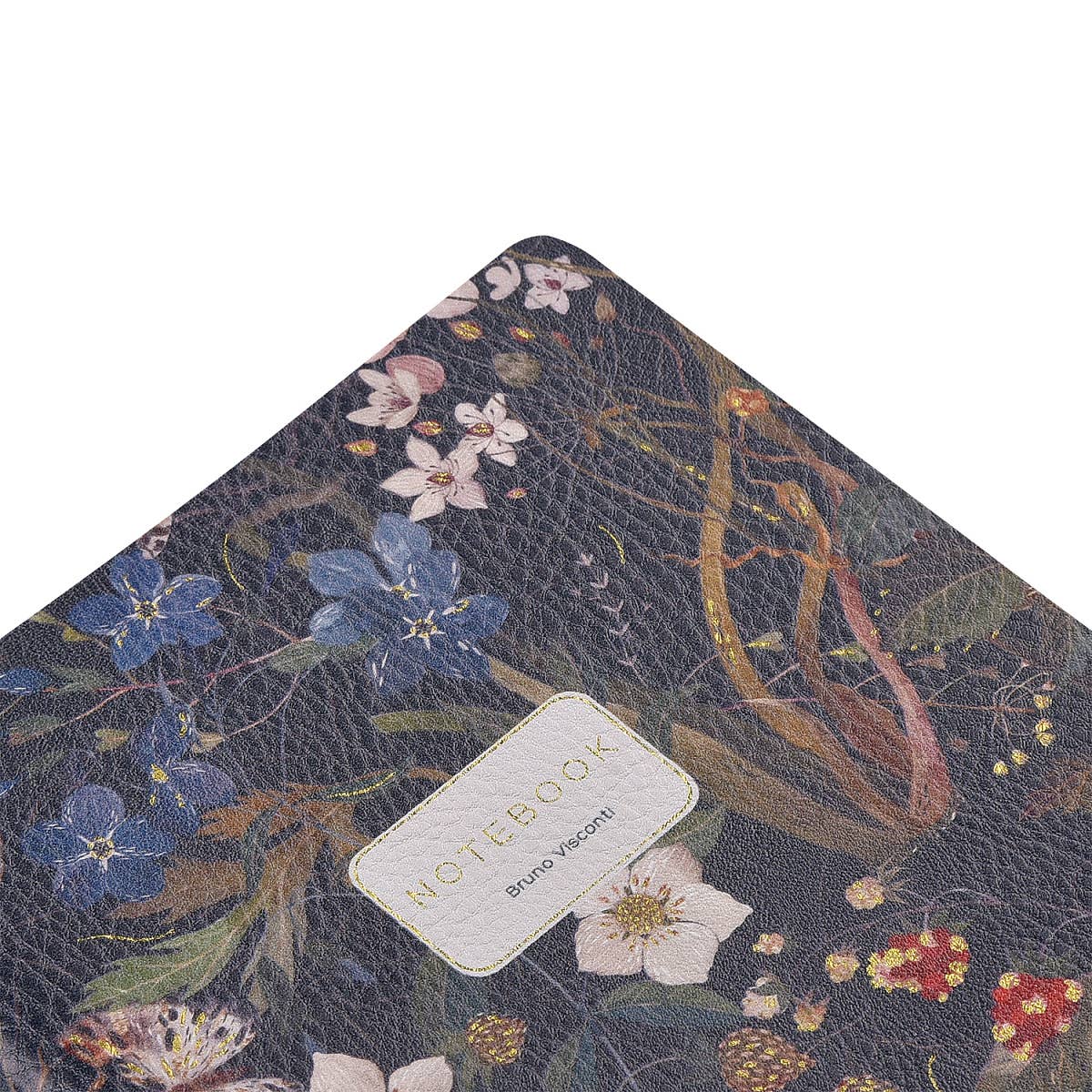 Vegan Leather A5 Notebook - Forest Flowers 