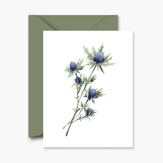 Blue Thistle Everyday Greeting Card