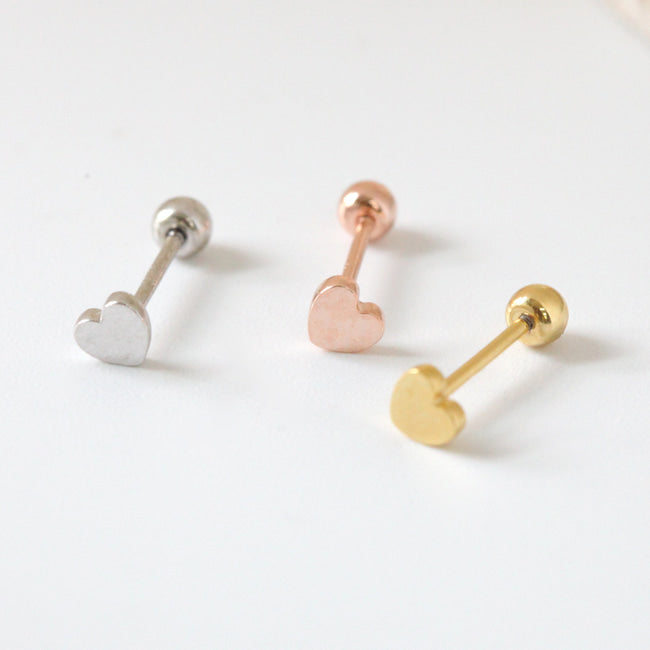 Tiny Cœur Screw Back Earring