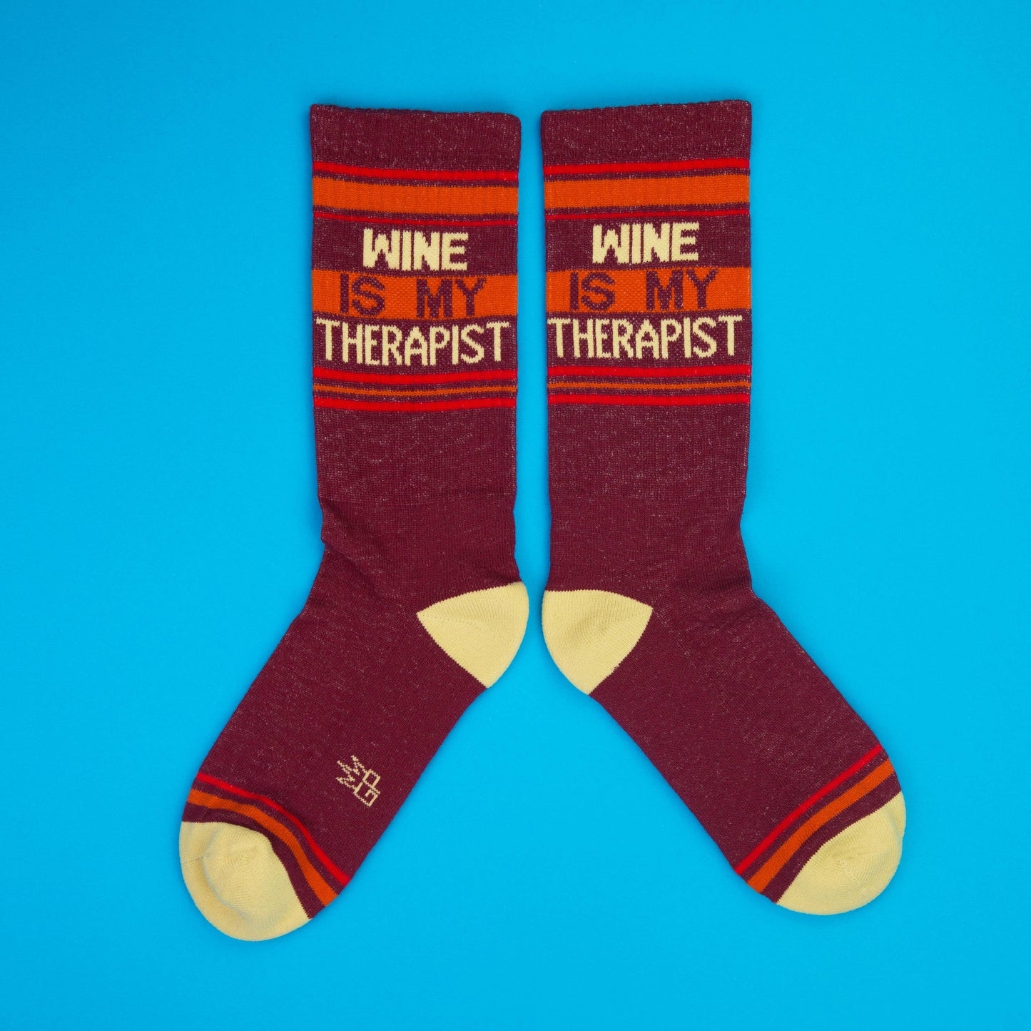 Wine is My Therapist Gym Crew Socks