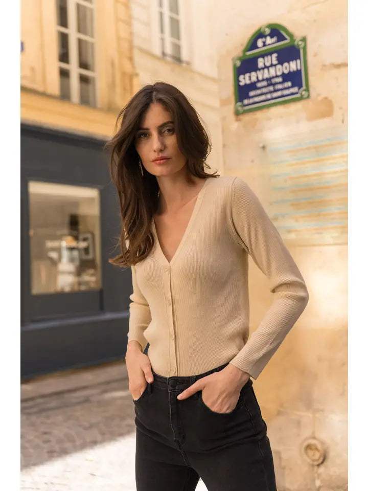 Ribbed Knit Cardigan